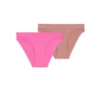 Slip PUMA "PUMA Slips (2er-Pack) Damen", Damen, Gr. M, dusty pink, 52% Polyester, 39% Polyamid, 9% Elasthan, Unterhosen Slip (27327541-M) dusty pink