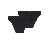 PUMA Slip "PUMA WOMEN 3D KNIT SPORT BRIEFS 2P" nahtlose Ränder für eine unsichtbare Passform (45954836-L) schwarz