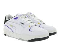 PUMA SLIPSTREAM Echtleder-Schuhe im Retro-Vibe Freizeit-Sneaker mit farbigen Akzenten Schnür-Schuhe 39326602 Weiß/Lila 43