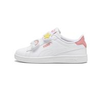 Puma Smash 3.0 Badges Sneakers Kinder Schuhe | White/Passionfruit | Größe: 30 White