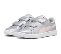 Puma Mädchen Smash 3.0 Glitz Glamour V Sneaker Grau/Rosa Grau 1