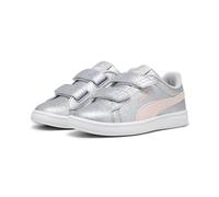 Puma Mädchen Smash 3.0 Glitz Glamour V Sneaker Grau/Rosa Grau 2