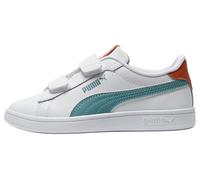 PUMA Smash 3.0 Leder-Sneaker mit Klettverschluss Kinder 27 - PUMA white/baltic sea blue 30