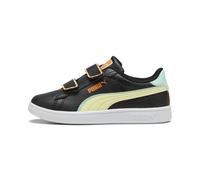 Sneaker PUMA "Smash 3.0 Playdate Sneakers Mädchen", Mädchen, Gr. 35, gelb (schwarz gold moon gelb), Obermaterial: Textil, Synthetik; Futter: Textil; Innensohle: Textil; Laufsohle: Gummi, Schuhe (56735