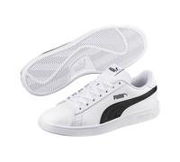 Puma Smash V2 Leder Sneaker PUMA white/PUMA black 40.5 für Herren, weiß, Größe 36 EU