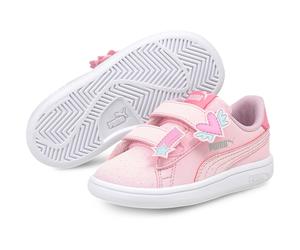 PUMA Smash V2 Unicorn Baby-Sneaker mit Klettverschluss pink lady/pink lady 24