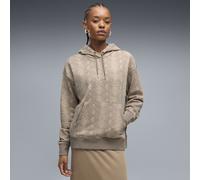 Hoodie PUMA "Snake Pack Bedruckter Hoodie Damen", Damen, Gr. M, beige (mouse gray beige), Obermaterial: 32% Polyester, 68% Baumwolle. Kapuzenfutter: 100% Baumwolle. Rippe: 96% Baumwolle, 4% Elasthan,