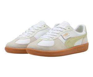 Puma Sneaker Palermo Leather weiss/beige/pistaziengrün Herren, Größe Euro (US) 42,5 (9,5)