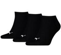 PUMA Unisex Sneakersocken, 3er Pack - Sneaker Plain 3P, Logo, einfarbig Schwarz 43-46