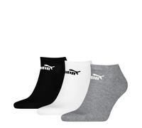 Puma - Sneaker-Socken für Herren/Damen Unisex(3er-Pack) (Schwarz/Weiß/Grau) EU 43 - 45