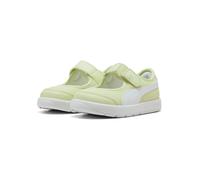Puma Mädchen-Sneaker Courtflex v3 Lina Klettverschluss Textil/Synthetik Apple Spritz Weiß Gr. 26