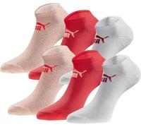 PUMA Sneakersocken 18 Paar Pack Statement Edition - Damen und Herren - White-Peach-Coral Season - Gr. 35-38
