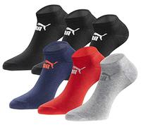 PUMA Sneakersocken 18 Paar Pack Statement Edition - Damen und Herren - Black-Blue-Red-Grey Season - Gr. 39-42