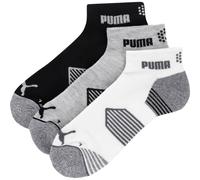 Puma Socken Essential 1/4 Cut, weiß/grau/schwarz
