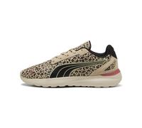 Sneaker PUMA "Softride Cosmic Animal Flair Damen", Gr. 40, toasted almond schwarz beige, Obermaterial: Textil, Kuhleder, Synthetik; Futter: Textil; Innensohle: Textil; Laufsohle: Synthetik, Schuhe (83