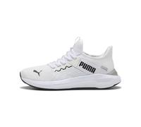 PUMA SOFTRIDE ENZO 5 Slip TECH Straßenlaufschuh, Unisex, Weiß/Schwarz/Grau, Echo, 9 UK