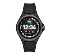 PUMA Sport - 44-mm-Herzfrequenz-Smartwatch für Herren, Leichter Touchscreen mit schwarzem Silikonband - PT9100