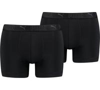 Boxershorts PUMA "PUMA MEN SPORT MICROFIBER BOXERS 2P", Herren, Gr. XL, schwarz, Obermaterial: 88% Polyester, 12% Elasthan, bedruckt, unifarben, normal, Unterhosen, mit Logo-Bund (21583802-XL) schwarz