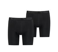 PUMA Boxershorts mit elastischem Logo-Bund im 2er-Pack Modell 'Sport' in Black, Größe S