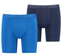 PUMA Boxershorts mit elastischem Logo-Bund im 2er-Pack Modell 'Sport' in Blau, Größe S