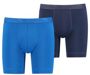 Puma Sport Mircofiber Long Boxer 2 Pack Boxershorts S blau