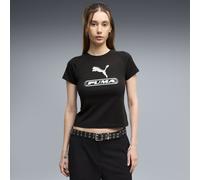 PUMA Sport Slim Graphic T-Shirt Damen, Kleidung, Schwarz, XS