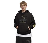 Hoodie PUMA "PUMA Sport Boxy Graphic Fleece Hoodie Herren", Herren, Gr. XL, schwarz, Obermaterial: 34% Polyester, 66% Baumwolle. Seitentasche - Oben: 100% Baumwolle, relaxed fit, Sweatshirts Hoodie (6