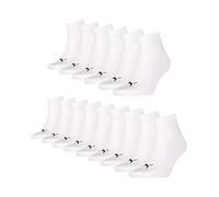 PUMA Unisex Plain Quarter Socken, Weiß, 43-46 EU