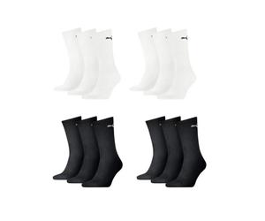 Puma Sportsocken Regular Crew Socken Sport 12-Pack 6 schwarz / 6 weiß 2.0 : 35-38