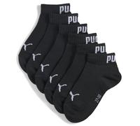 Puma Kinder Quarter-Socken Plain Quarter 3P, Logos, einfarbig Schwarz, Gr. 27-30
