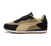 Sneaker PUMA "ST MILER ROSE TOPCAT", Damen, Gr. 38,5, puma schwarz, toasted almond, gum, Leder, mehrfarbig, Schuhe Sneaker, aus Leder, mit Schnürung, mit leicht profilierter Gummi-Laufsohle (56132954-