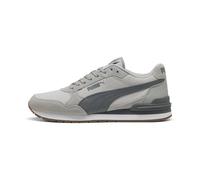 Sneaker PUMA "ST Runner v4 Suede Sneakers Erwachsene", Damen, Gr. 36, grau (cool light gray slate sky echo weiß gum), Obermaterial: Synthetik, Kuhleder. Futter: Textil. Innensohle: Textil. Laufsohle: