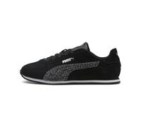 Sneaker PUMA "ST Track Feline Sneakers Damen", Damen, Gr. 37, schwarz (schwarz slate sky gray), Obermaterial: Textil, Rekonstituiertes Leder. Futter: Textil. Innensohle: Textil. Laufsohle: Gummi, Schu
