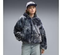 PUMA Street Glam Highloft Oversized Jacke Damen, Kleidung, Grau, M