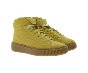 PUMA Suede Platform Mid Damen Plateau-Sneaker Echt-Leder Hi-Top Sneaker 366018 03 Sand-Beige 35 1/2