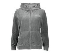 Puma Sweatjacke "Essentials Plus Velour" in Grau - Größe S | Damen Sweatshirts Jacken
