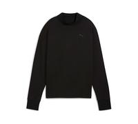 Langarmshirt PUMA "HER RELAXED CREW FL", Damen, Gr. XL, schwarz (puma schwarz), Fleece, Obermaterial: 68% Baumwolle, 32% Polyester, unifarben, sportlich, relaxed fit normal, Langarm, Shirts (28135458-