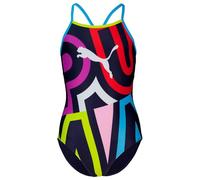 Badeanzug PUMA "PUMA SWIM GIRLS PLACED PRINT SWIMSUIT", Mädchen, Gr. 164, N-Gr, multi colour, Obermaterial: 82% Polyester, 18% Elasthan, Badeanzüge Badeanzug (17351915-164) multi colour