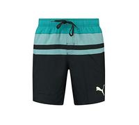 Puma Swim Heritage Stripe Mid Badehose black teal combo M