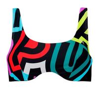 Badehose PUMA "PUMA SWIM WOMEN PRINTED SCOOP NECK TOP 1P", Damen, Gr. M, N-Gr, multi colour, Obermaterial: 82% Polyester, 18% Elasthan, Badehosen Badehose (19098509-M) multi colour