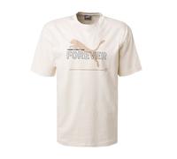 PUMA T-Shirt Herren Baumwolle beige, S