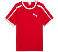 PUMA T7 Big Cat Ringer-T-Shirt Herren, Kleidung, Rot, M Red