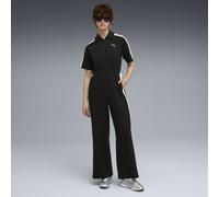 Jumpsuit PUMA "T7 Kurzärmeliger Jumpsuit Damen", Damen, Gr. S, Normalgrößen, schwarz, Obermaterial: 12% Polyester, 88% Baumwolle; Einsatz: 88% Baumwolle, 12% Polyester; Seitentasche - Oben: 100% Baumw
