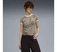 PUMA T7 Leo Luxe Slim T-Shirt Damen, Kleidung, Weiß, L White