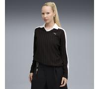 PUMA T7 Relaxed Langarm-Polo Damen, Kleidung, Schwarz, L Black