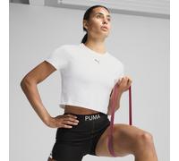 PUMA TAD ESSENTIALS Kurzes figurbetontes T-Shirt Damen, Kleidung, Weiß, XXL White