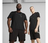 PUMA TAD ESSENTIALS Meliertes T-Shirt mit Cat Logo Herren, Kleidung, Schwarz, XL Black