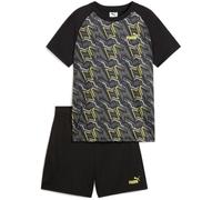 Puma Jungen Set TAD ESS Poly AOP Tee and Shorts Set B 686301-01 140 PUMA Black