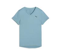 PUMA TAD ESSENTIALS T-Shirt mit V-Ausschnitt Damen, Kleidung, Blau, XXS Blue