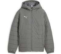 Puma Teamadditions Hooded Padded Jacket Jr flat medium gray-puma silver (13) 140
